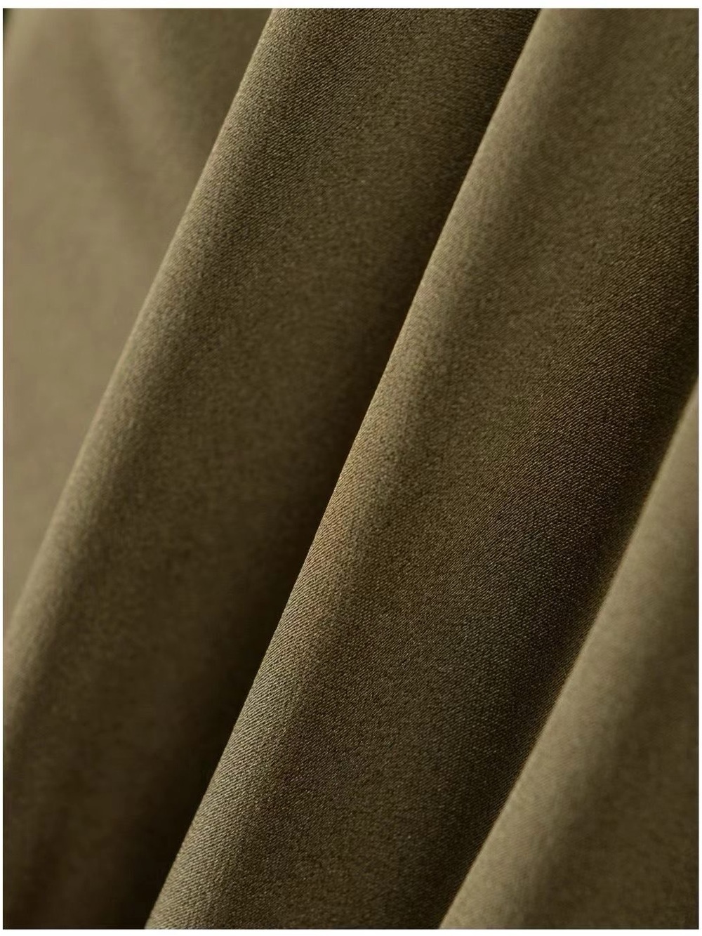 Reiss Satin Maxi Dress With Cape Detail - Khaki Green, US8 2P 6P - Picture 9 of 10